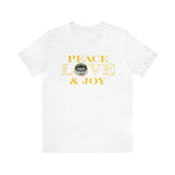 Peace  Love Joy Unisex Jersey Short Sleeve Tee