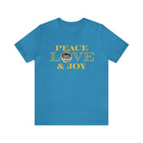 Peace  Love Joy Unisex Jersey Short Sleeve Tee