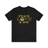 Peace  Love Joy Unisex Jersey Short Sleeve Tee