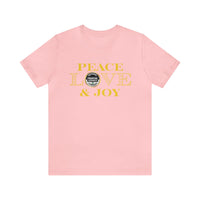 Peace  Love Joy Unisex Jersey Short Sleeve Tee