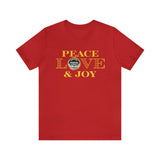 Peace  Love Joy Unisex Jersey Short Sleeve Tee