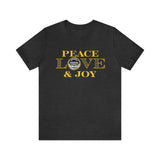 Peace  Love Joy Unisex Jersey Short Sleeve Tee