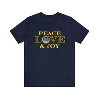 Peace  Love Joy Unisex Jersey Short Sleeve Tee