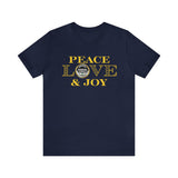 Peace  Love Joy Unisex Jersey Short Sleeve Tee