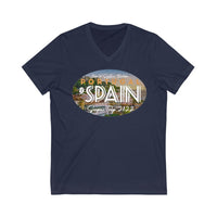 Portugal & Spain Unisex Jersey Short Sleeve V-Neck Tee