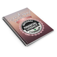 Pink & Diamond Crown Spiral Notebook - Ruled Line